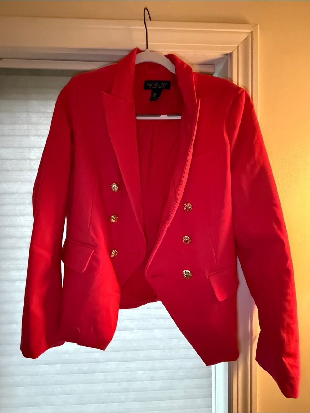 Rachel Zoe Women's Hot Pink Double-Breasted Blazer